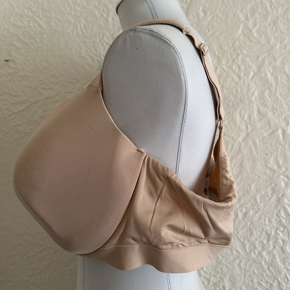 Cacique Lane Bryant Lightly Lined Balconette Nude Beige Bra Cooling Mesh 48DD - Picture 2 of 7